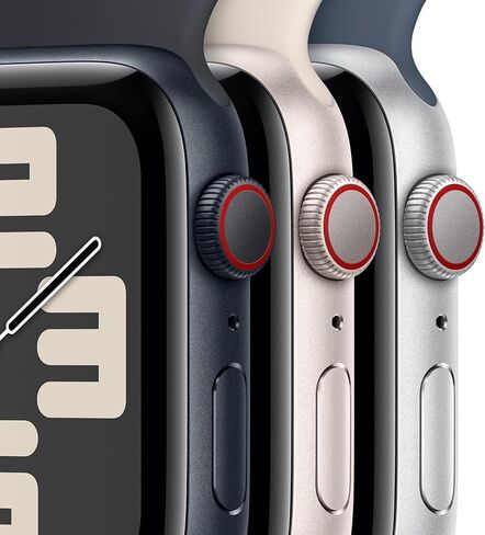 Apple Watch SE (2nd Gen) (GPS + Cellular, 40mm) - Starlight Aluminum Case with Starlight Sport Band, S/M (Renewed) in Kuwait