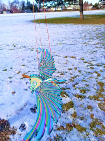 Mini Unicorn Flying Mobile Handmade Home Decor (Blue) in Saudi Arabia