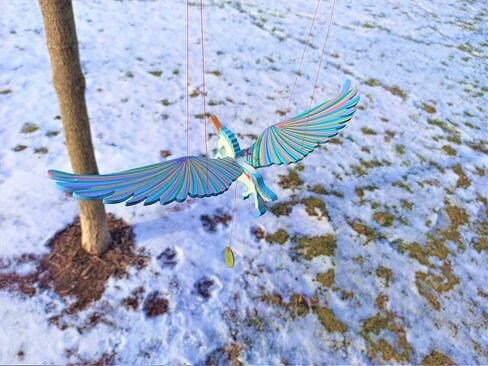 Mini Unicorn Flying Mobile Handmade Home Decor (Blue) in Saudi Arabia