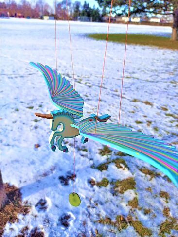 Mini Unicorn Flying Mobile Handmade Home Decor (Blue) in Saudi Arabia