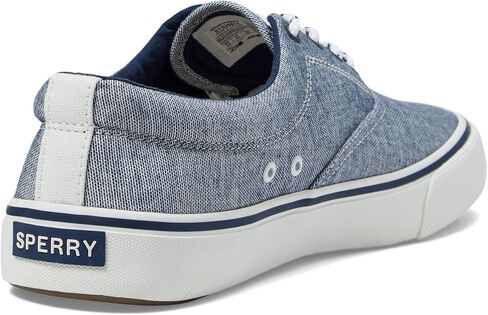 Sperry Men's Striper II CVO SeaCycled Sneaker, Navy Chambray, 12 Wide in Saudi Arabia