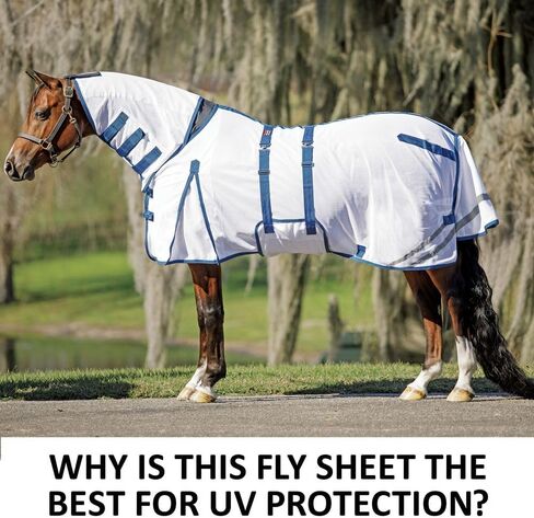 Schneiders Soft Interlock Mesh II Horse Fly Sheets | UV Superior وحماية الحشرات | خيار Euro Fit متعدد الاستخدامات | تصميم السلامة العاكس in Kuwait