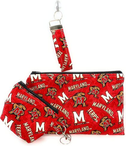 Spacious Zippered Coin Purse Keychain - Versatile Pouch for Cards, Earbuds & Keys - Unisex Gift (TX Longhorns) in Saudi Arabia
