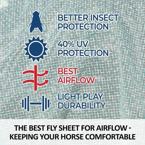Schneiders Ripstop Nylon Mesh II Horse Fly Sheets | حماية الهواء الأمثل وحماية الأشعة فوق البنفسجية in Kuwait