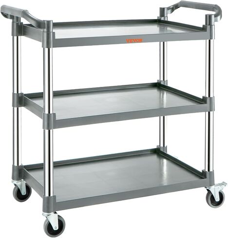 VEVOR Foldable Utility Service Cart, Black in Saudi Arabia