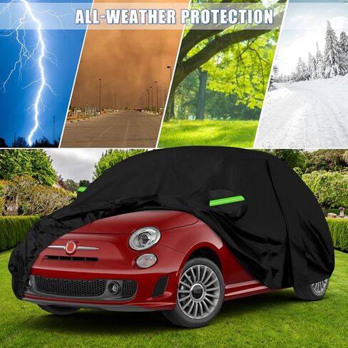 Waterproof Car Cover Replace for 2016-2022 Fiat 124 Spider, 210T &Cotton Liner All Weather Car Cover with Zipper Door for Snow Rain Dust Hail Protection in Saudi Arabia