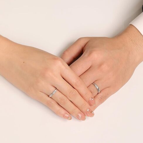 Meissa Sterlling Silver Cains Rings للنساء الرجال الذين يتطابقان مع حلقات الزوجين ، وعد ، وعد ، عصابات ، وعصابات عيد الحب ، ومجموعة من حلقتين in Saudi Arabia