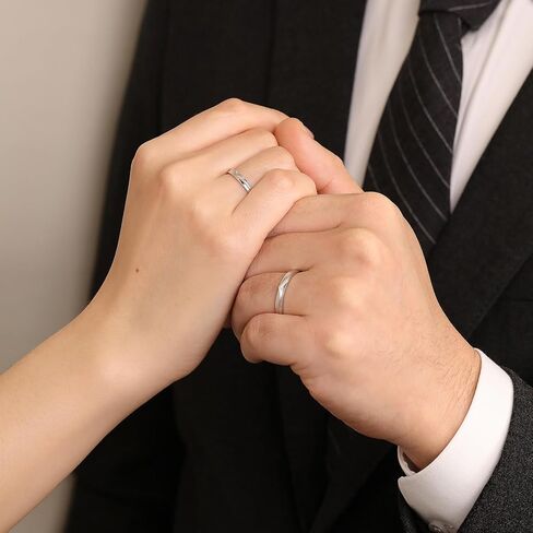 Meissa Sterling Silver Wedding Ring مجموعة للرجال تتوافق مع حلقات الزوجين مجموعة حلقات خطوبة الحجم قابلة للتعديل ، مجموعة من حلقتين in Saudi Arabia