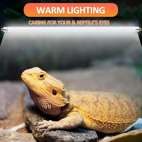 T8 UVB Reptile Light 15W 10.0-2 Pack,UVA UVB Light Bulb for Reptiles,Reptile UVB Lamp Tube for Bearded Dragon in Saudi Arabia
