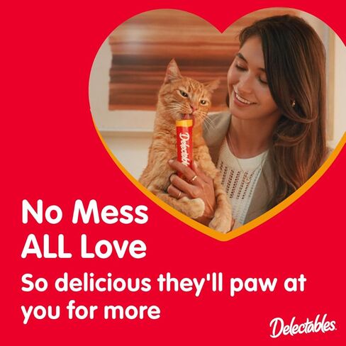 Hartz Delectables Squeeze Up Interactive Lickable Wet Cat Treats for Adult & Senior Cats, Tuna & Salmon, 4 Count(Pack of 8) in Kuwait