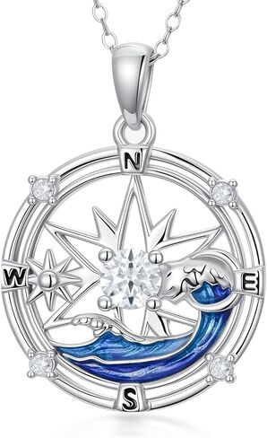 MISTBEE Compass Necklace 925 Sterling Silver Celtic Knot Compass Pendant Jewelry for Women Girls Graduation Gifts in Kuwait