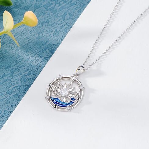 MISTBEE Compass Necklace 925 Sterling Silver Celtic Knot Compass Pendant Jewelry for Women Girls Graduation Gifts in Kuwait
