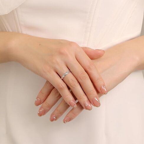 Meissa Sterlling Silver Cains Rings للنساء الرجال الذين يتطابقان مع حلقات الزوجين ، وعد ، وعد ، عصابات ، وعصابات عيد الحب ، ومجموعة من حلقتين in Saudi Arabia
