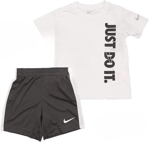 Nike T-Shirt/Shorts Set University Red/Grey Little Boy's 2-Piece Just Do It Sz 7 in Saudi Arabia