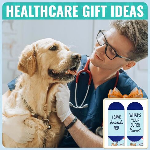 Zmart Unisex Veterinary Socks VET Socks Veterinarian Socks, Veterinary Technician Gifts Future Veterinarian Gifts Pet Doctor Gifts Dogtor Gifts, Veterinarian Blue, M in Saudi Arabia