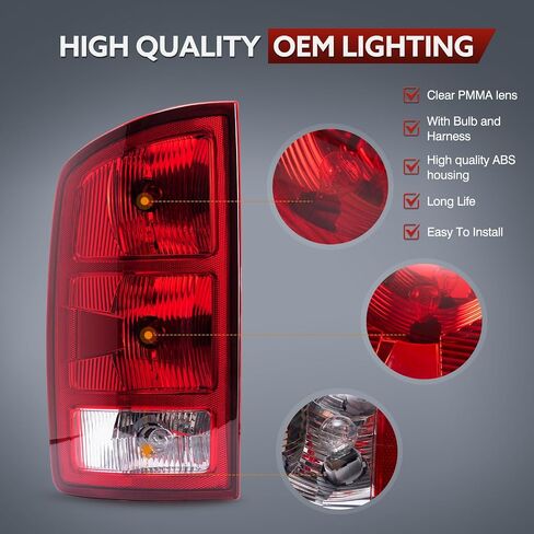 VVAVV Premium LED Tail Lights Compatible for 2002-2006 Dodge Ram 1500/2003-2006 Dodge Ram 2500 3500 Not Compatible for original car LED models（ONLY original car halogen lamps） in Saudi Arabia