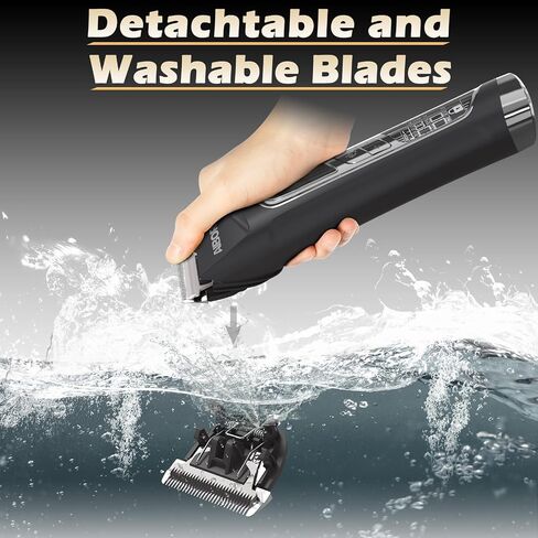 Dog Clippers for Grooming, 2600mAh 5-Speed Dog Grooming Clippers with LCD Display, Low Noise, Cordless Pet Hair Clippers Trimmer for Dogs in Saudi Arabia