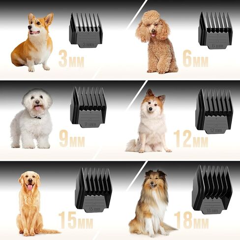 Dog Clippers for Grooming, 2600mAh 5-Speed Dog Grooming Clippers with LCD Display, Low Noise, Cordless Pet Hair Clippers Trimmer for Dogs in Saudi Arabia