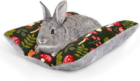 15"x14" Soft Plush Rabbit Bed Washable Cuddle Mat for Small Pets in Saudi Arabia