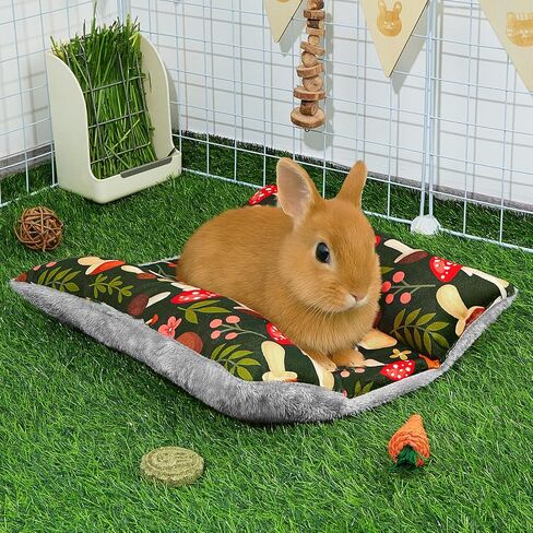 15"x14" Soft Plush Rabbit Bed Washable Cuddle Mat for Small Pets in Saudi Arabia