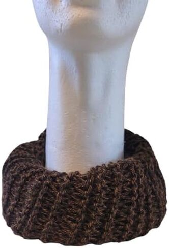 Knitted Scarf - 100% Soft Wool - Fall & Winter - Women & Men - Cold Weather (Brown) in Saudi Arabia