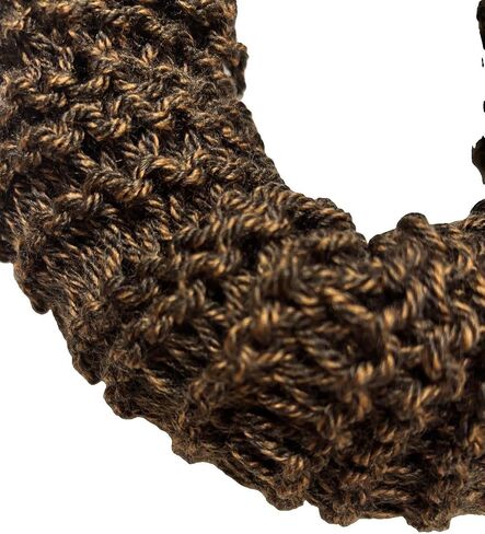 Knitted Scarf - 100% Soft Wool - Fall & Winter - Women & Men - Cold Weather (Brown) in Saudi Arabia