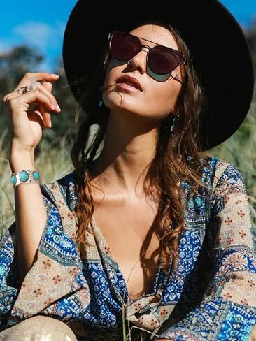 Long tiantian Leather Bracelet for Women Multilayer Turquoise Bead Bracelet Boho Cuff Bracelet Bohemian Pu Leather Wristbands Bangle for Girls Teen in Saudi Arabia