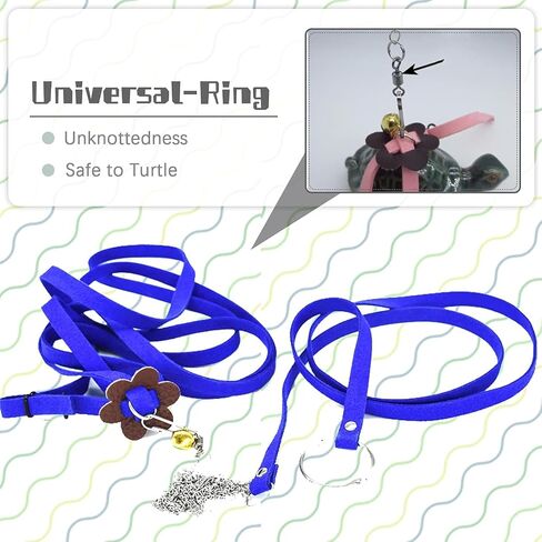 Adjustable Harness & Leash Set Strap for Turtles Small Pet Leash Walking Rope for Tortoise Outdoor Walking Training Control Rope (Blue,L) in Saudi Arabia