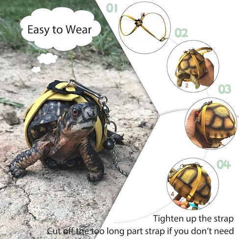 Adjustable Harness & Leash Set Strap for Turtles Small Pet Leash Walking Rope for Tortoise Outdoor Walking Training Control Rope (Blue,L) in Saudi Arabia
