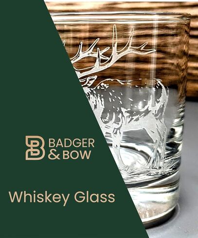 Badger N Bow Elk Wildlife Sand Glasse Classes مجموعة من 2 in Kuwait
