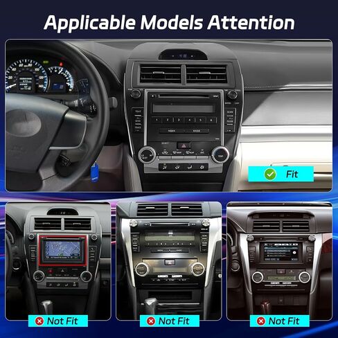 [8 Core 4+64] Android 13 Car Stereo for Toyota Camry 2012 2013 2014-10 inch IPS Touchscreen Radio with Carplay & Android Auto - 4G SIM Card/DSP 32EQ / FM AM RDS/Bluetooth 5.1 + AHD Backup Camera in Saudi Arabia