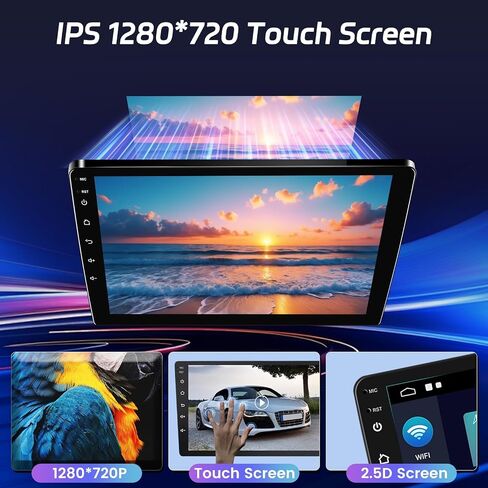 [8 Core 4+64] Android 13 Car Stereo for Toyota Camry 2012 2013 2014-10 inch IPS Touchscreen Radio with Carplay & Android Auto - 4G SIM Card/DSP 32EQ / FM AM RDS/Bluetooth 5.1 + AHD Backup Camera in Saudi Arabia