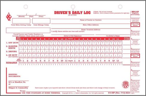 Deluxe Duplicate Driver Daily Log 10-pk. with Detailed DVIR & Daily Recap - Shrinkwrapped Loose-Leaf Format, 2-Ply with Carbon, 8.5" x 5.5", 31 Sets of Forms Per Unit, J. J. Keller & Associates, Inc. in Saudi Arabia