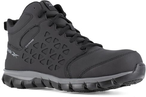 Reebok Men's Rb4060 Sublite Cushion Work Safety Athletic Mid Cut Composite Toe Shoe Black and Gray Construction in Saudi Arabia