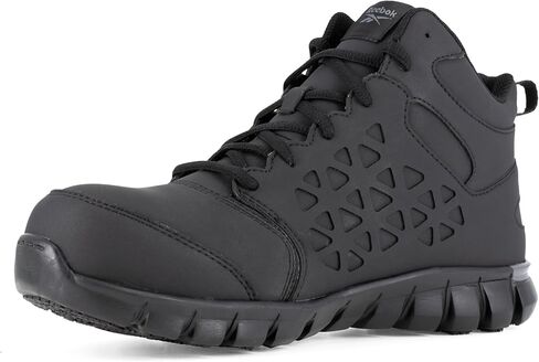 Reebok Men's Rb4060 Sublite Cushion Work Safety Athletic Mid Cut Composite Toe Shoe Black and Gray Construction in Saudi Arabia