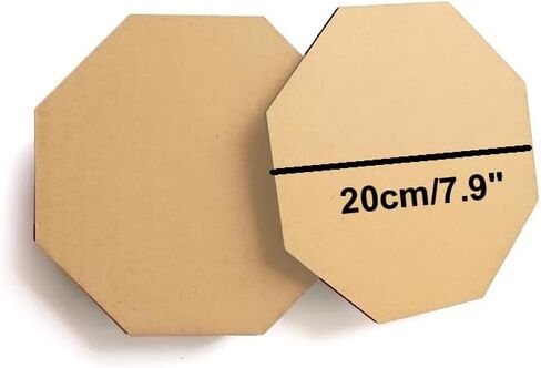 Octagonal corrugated cardboard decorative handmade DIY card creative material Pack of 40 (15cm) in Saudi Arabia
