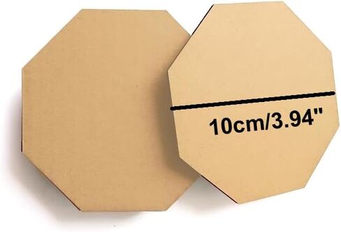 Octagonal corrugated cardboard decorative handmade DIY card creative material Pack of 40 (15cm) in Kuwait