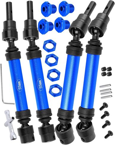 RC Drive Shafts Upgrades Part for 1/8 Typhon 3S BLX,Typhon Mega 550,RC #45 Steel CVD,Harden Front Rear Driveshaft Axles Hops up(4PCS),Pink in Saudi Arabia
