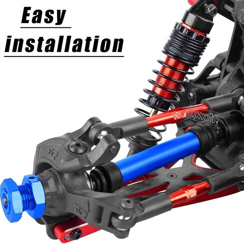 RC Drive Shafts Upgrades Part for 1/8 Typhon 3S BLX,Typhon Mega 550,RC #45 Steel CVD,Harden Front Rear Driveshaft Axles Hops up(4PCS),Pink in Saudi Arabia