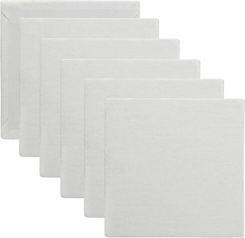 3" x 3" Black Mini Canvas Panels by Artist's Loft Necessities - Archival Quality and Acid Free Cotton Canvas for Acrylic and Oil Paints - 6 Pack in Saudi Arabia