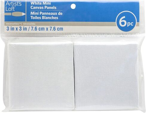 3" x 3" Black Mini Canvas Panels by Artist's Loft Necessities - Archival Quality and Acid Free Cotton Canvas for Acrylic and Oil Paints - 6 Pack in Saudi Arabia