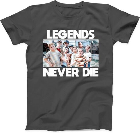 Sandlot Legends Never Die | Adult | Youth | Toddler T Shirt (Youth Medium, Charcoal (Dark Grey)) in Kuwait