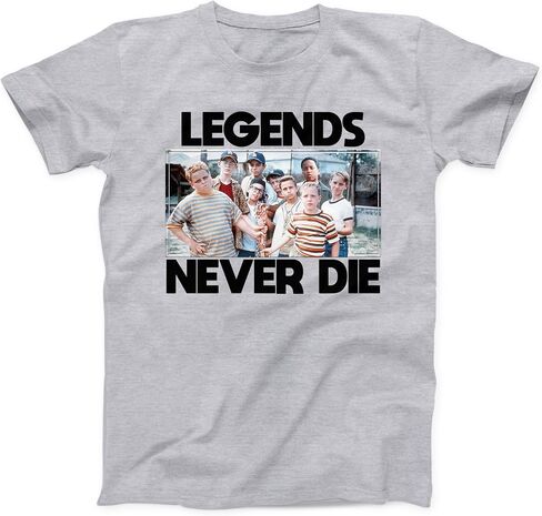 Sandlot Legends Never Die | Adult | Youth | Toddler T Shirt (Youth Medium, Charcoal (Dark Grey)) in Kuwait