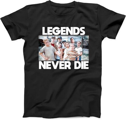 Sandlot Legends Never Die | Adult | Youth | Toddler T Shirt (Youth Medium, Charcoal (Dark Grey)) in Kuwait