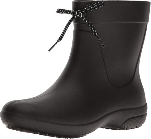 Crocs Women's Freesail Shorty Rainboot Rain Boot, Black, 4 M US in Saudi Arabia