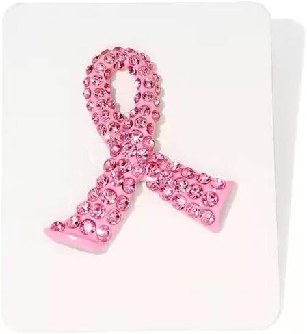 Awareness Red Ribbon Rhinestone Crystal Lapel Pins for HIV/AIDS/Addiction 3.2*3.4cm in Saudi Arabia
