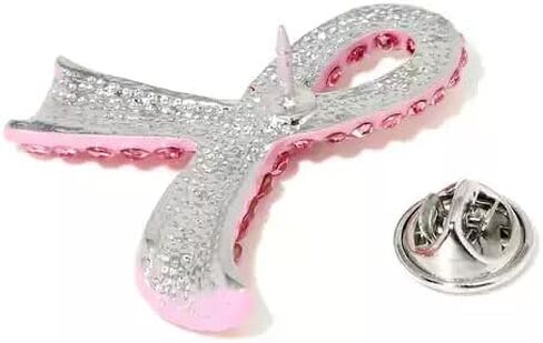 Awareness Red Ribbon Rhinestone Crystal Lapel Pins for HIV/AIDS/Addiction 3.2*3.4cm in Saudi Arabia