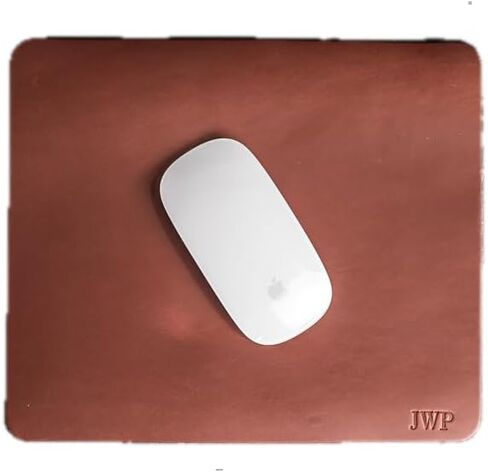 POD OX & Pine Phinesired Mouse Pad- نقش تخصيص- 100 ٪ من الجلد الكامل للحبوب- 10 "W x 8.5" H (Sienna) in Kuwait