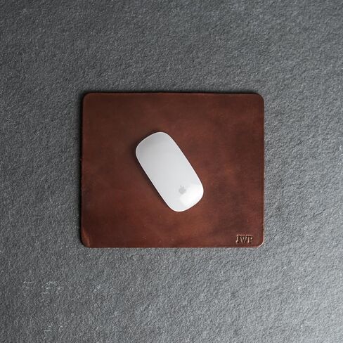 POD OX & Pine Phinesired Mouse Pad- نقش تخصيص- 100 ٪ من الجلد الكامل للحبوب- 10 "W x 8.5" H (Sienna) in Kuwait