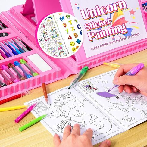 تشمل الإمدادات الفنية ، وفنون الفنون الفنية والحرف للأطفال من العمر 4-6 6-8 8-12 مع Trifold Easel ، وسادات رسم ، باستيل الزيت ، تلوين ، أقلام الرصاص ، رسمت من 3 إلى 12 عامًا فتيان ( in Kuwait